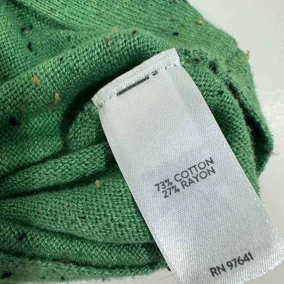 J. Jill  Petite small Marled Flecked Green 3/4 Sleeve Pullover - Picture 9 of 13